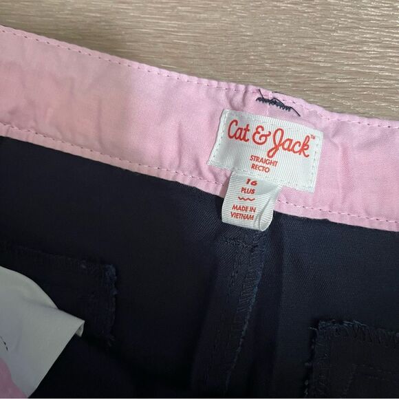 Cat & Jack Girls Navy Blue School Uniform Straight Leg Pants 16 Plus - Picture 6 of 8